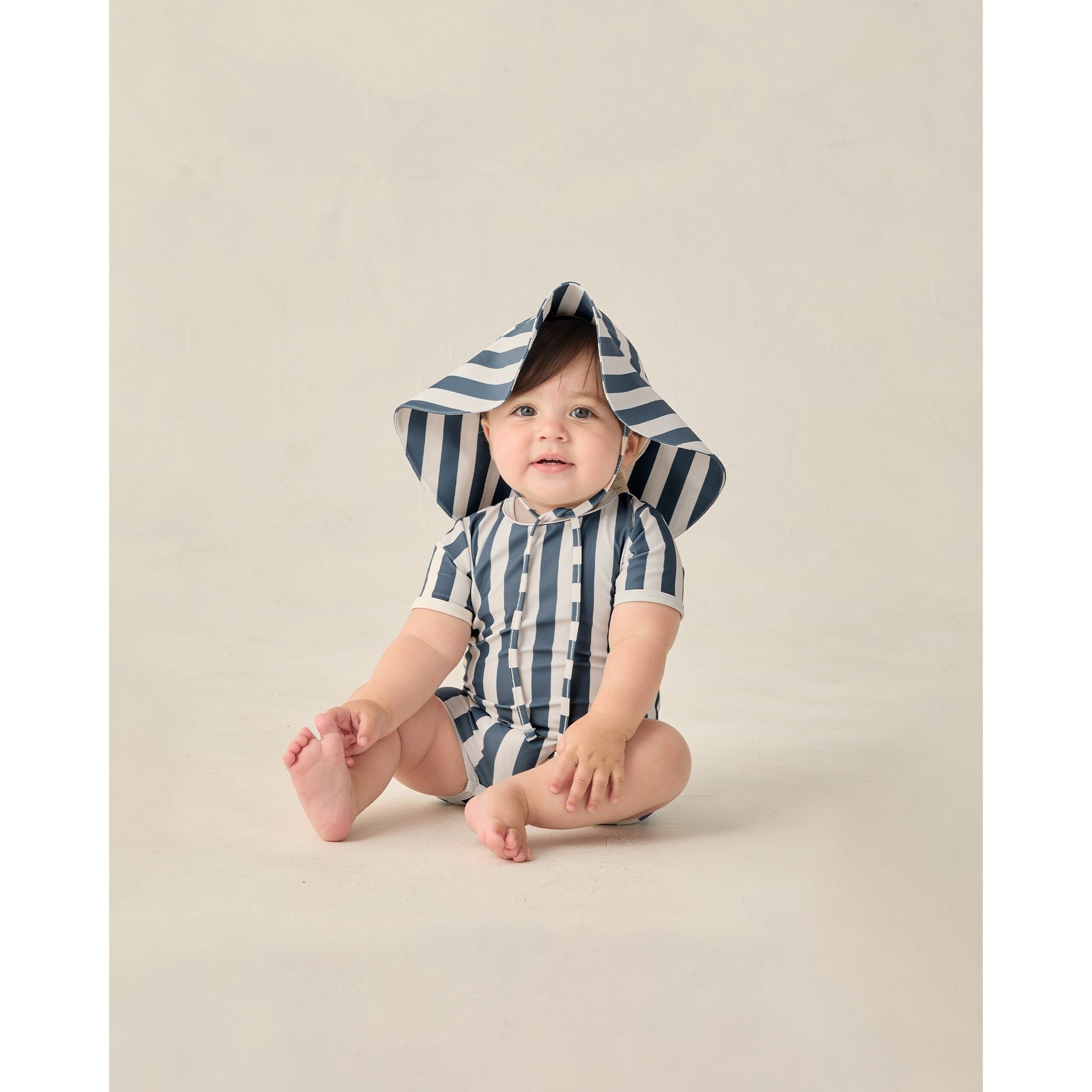 Floppy Swim Hat Navy Stripe - Rylee + Cru | Kids Clothes | Trendy Baby Clothes | Modern Infant Outfits |