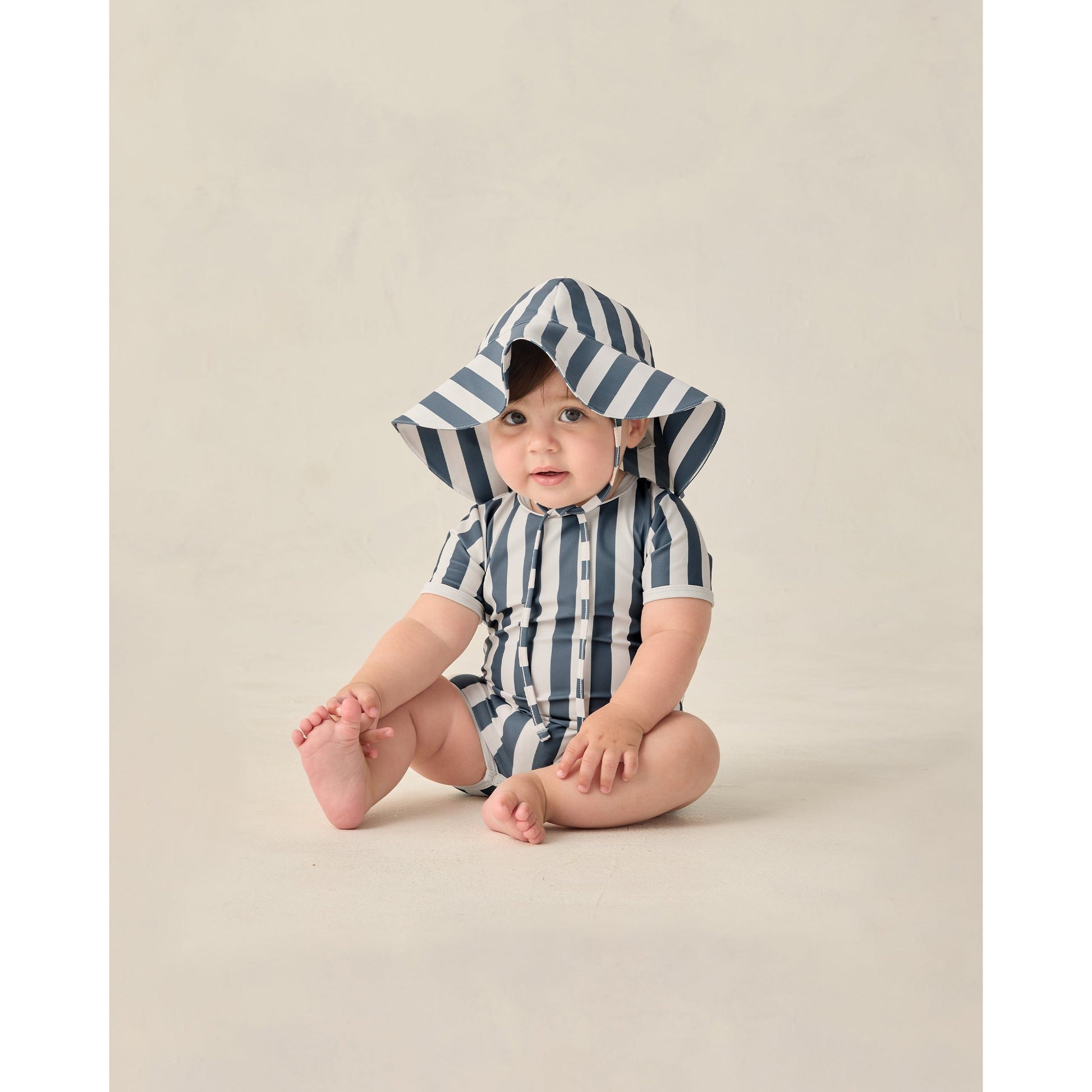 Floppy Swim Hat Navy Stripe - Rylee + Cru | Kids Clothes | Trendy Baby Clothes | Modern Infant Outfits |