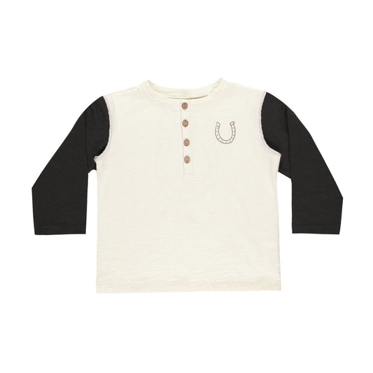 Henley Long Sleeve Tee || Good Luck