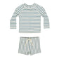 Boys Rashguard Set || Seafoam Stripe