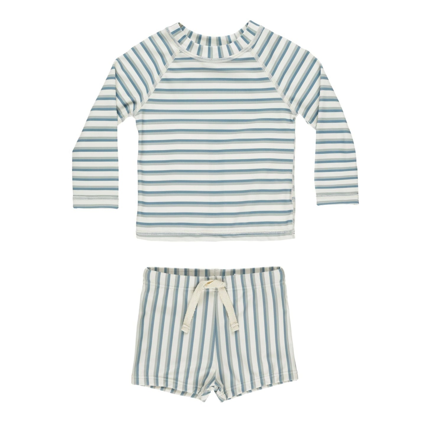 Boys Rashguard Set || Seafoam Stripe