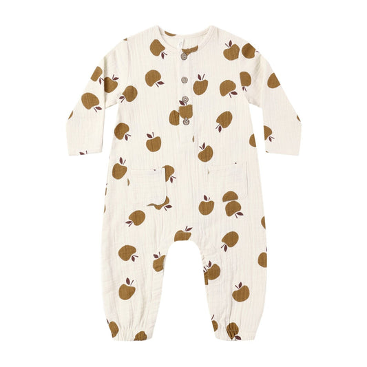 Long Sleeve Woven Jumpsuit || Golden Apples