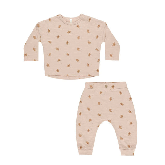 Long Sleeve Tee + Pant Set || Gingerbread