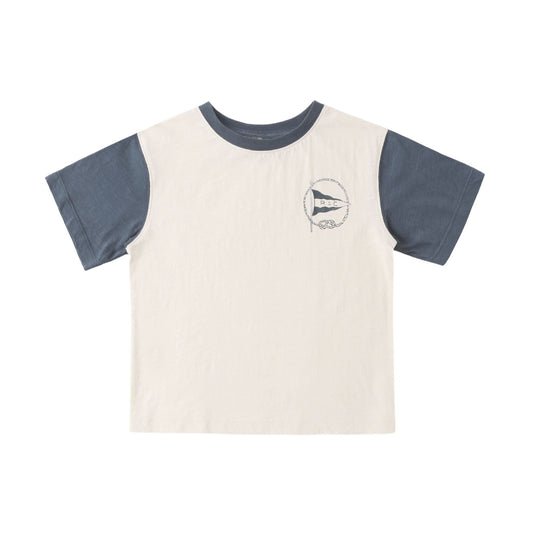 Contrast Short Sleeve Tee || Nautical Flag