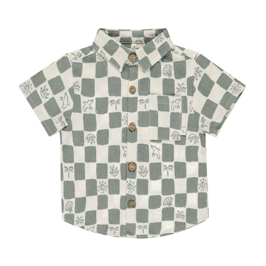 Collared Short Sleeve Shirt || Coastal Check