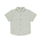 Collared Short Sleeve Shirt || Sage Check