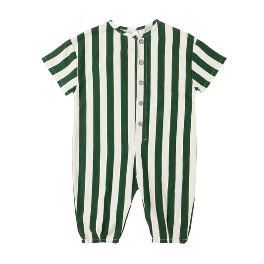 Hayes Jumpsuit || Green Stripe