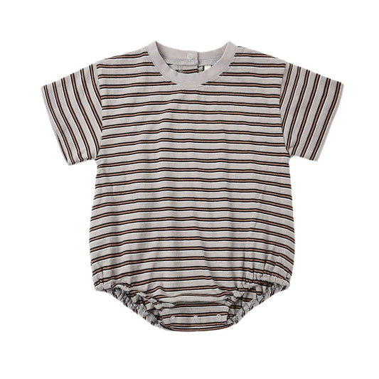 Relaxed Bubble Romper || Vintage Stripe