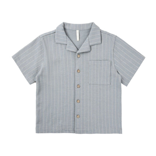 Lapel Collar Shirt || Blue Stripe