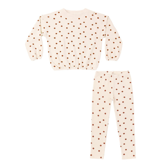 Spongey Knit Set || Ruby Dots