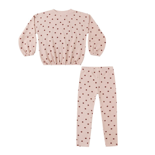 Spongey Knit Set || Polka Dot