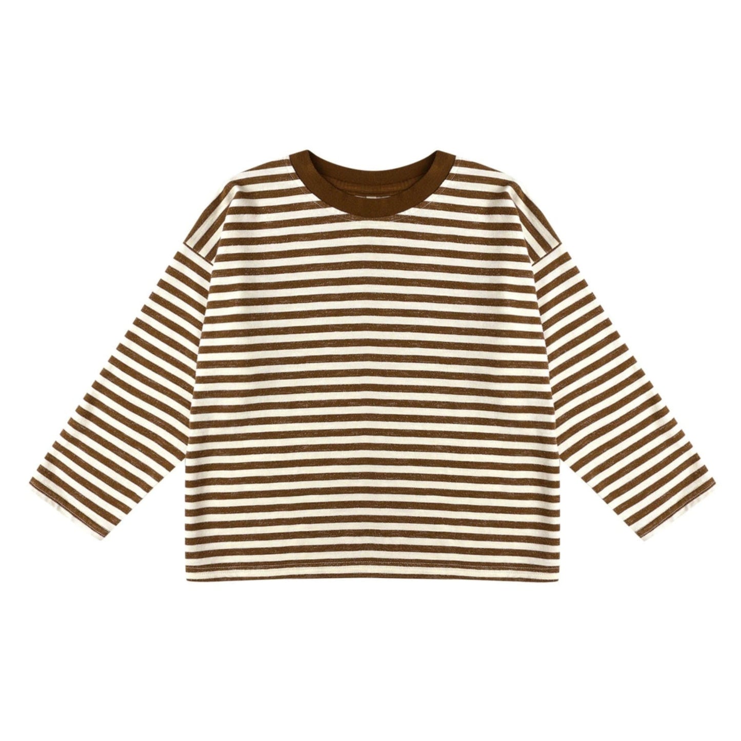 Camden Long Sleeve Tee || Brown Stripe