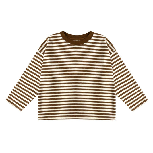 Camden Long Sleeve Tee || Brown Stripe