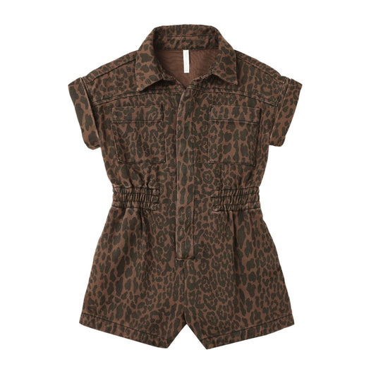 Utility Romper || Leopard