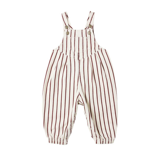Vintage Overall || Burgundy Stripe
