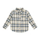 Collared Long Sleeve Shirt || Indigo Plaid