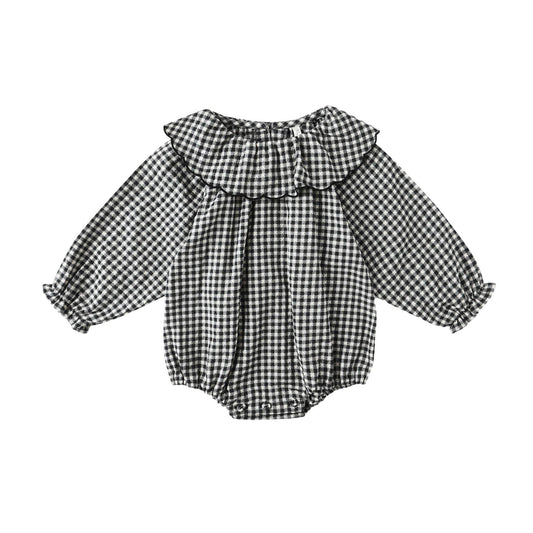 Colette Romper || Black Gingham
