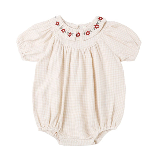 Lula Romper || Petal Gingham