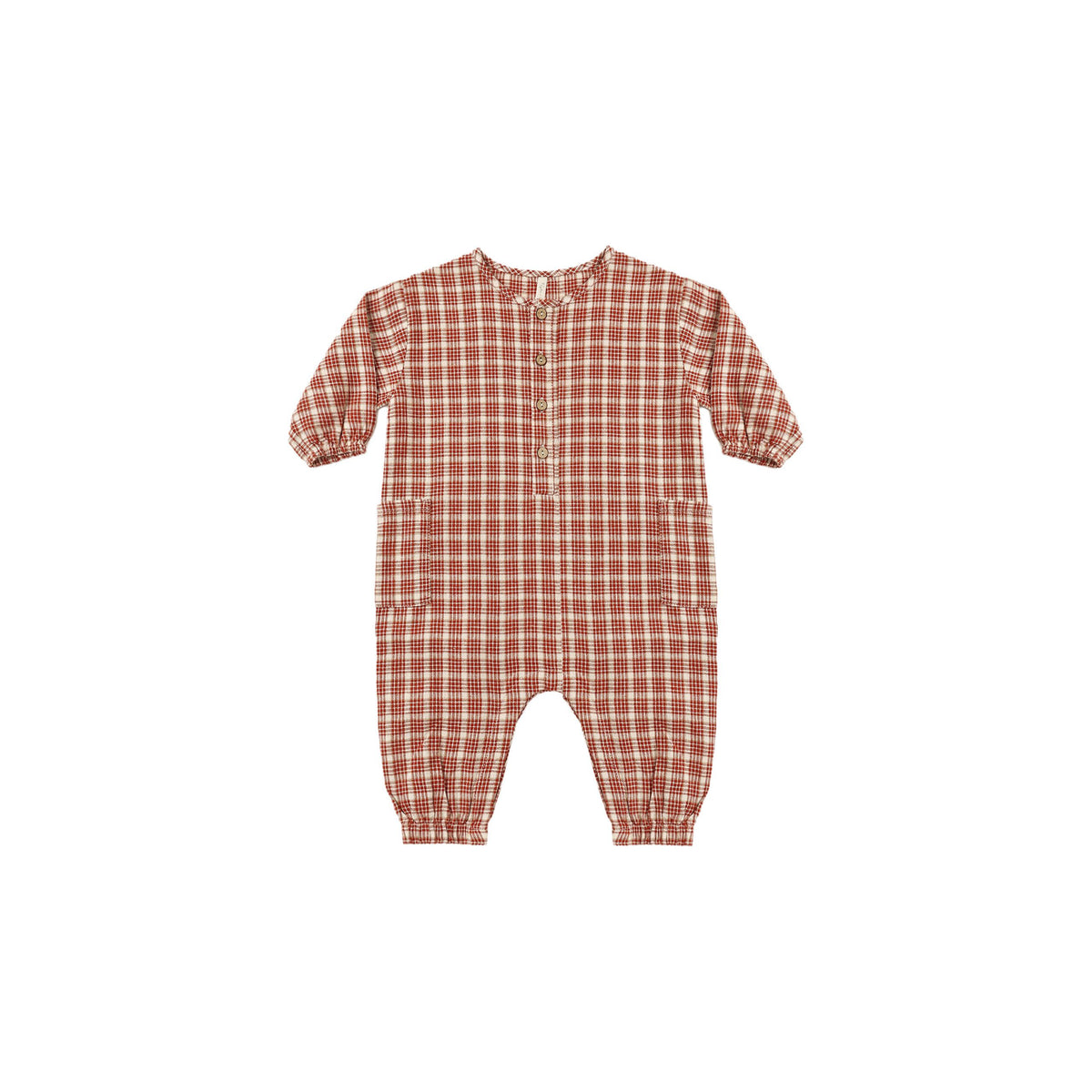 Relaxed Woven Jumpsuit || Vintage Plaid