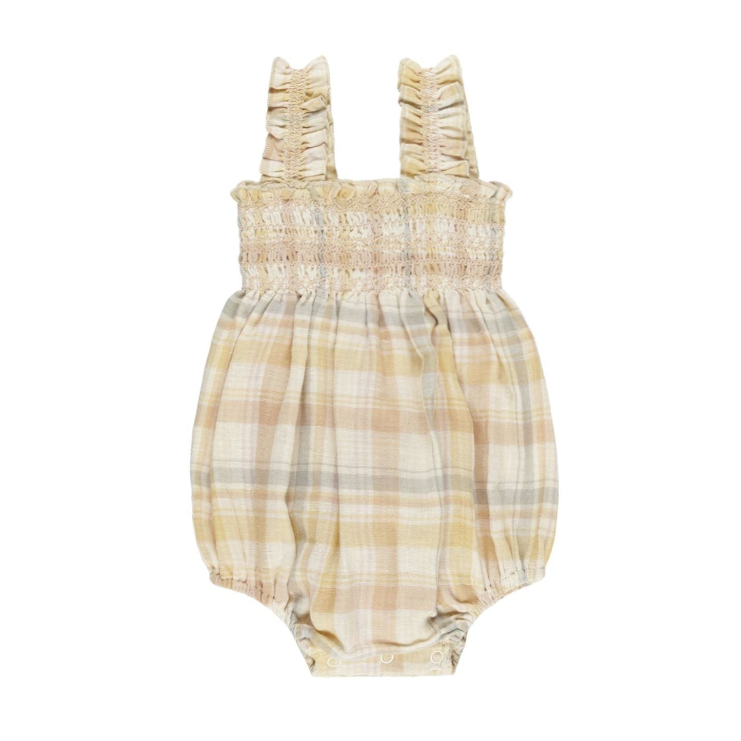 Julia Romper || Pastel Plaid