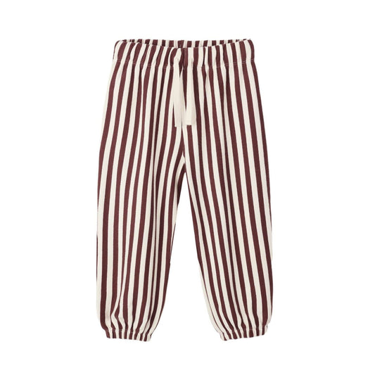 Relaxed Jogger || Burgundy Stripe