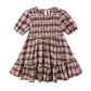 India Dress || Burgundy Plaid