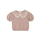 Pointelle Collared Top Rosewood - Rylee + Cru | Kids Clothes | Trendy Baby Clothes | Modern Infant Outfits |