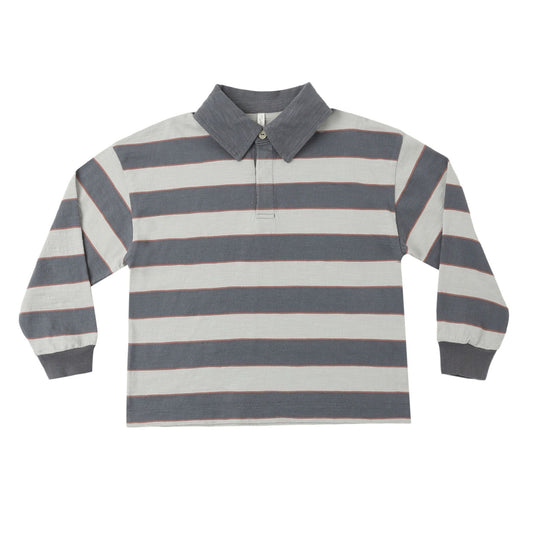 Rugby Polo || Sage Stripe