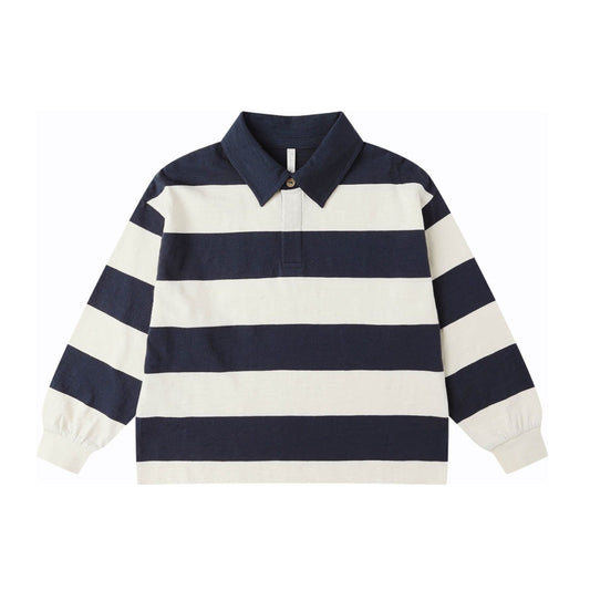 Rugby Polo || Navy Stripe