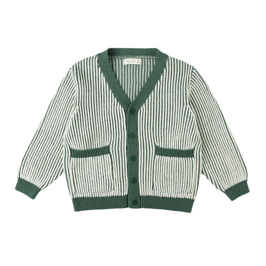 Haywood Cardigan || Green Stripe