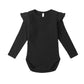Shoulder Ruffle Bodysuit || Black