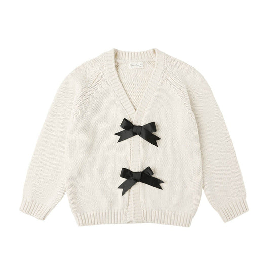 Bow Cardigan || Natural