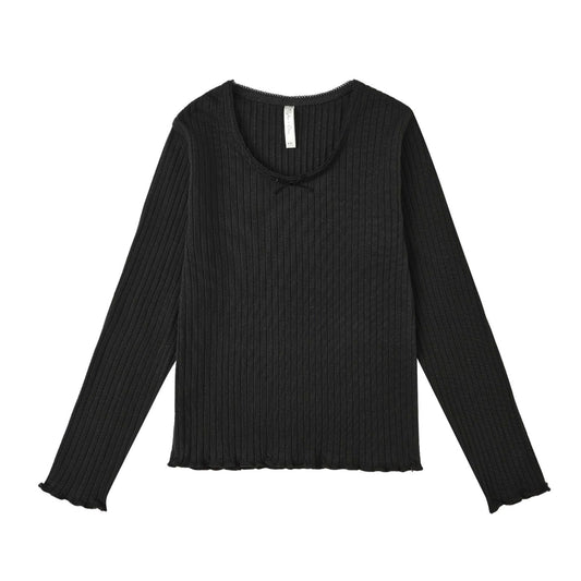 Ribbed Long Sleeve || Black