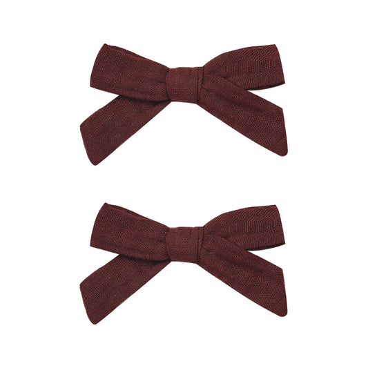 Bows, Set Of 2 | Burgundy