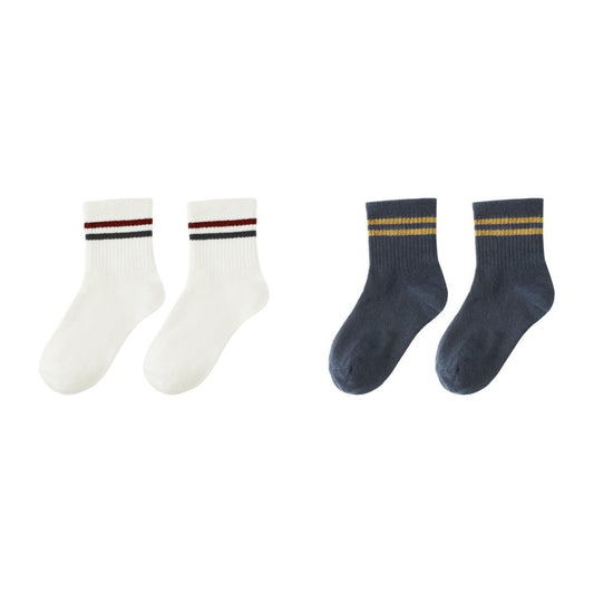 Stripe Socks, 2-pack | Ivory, Navy