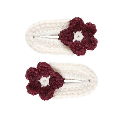 Crochet Clips | Burgundy