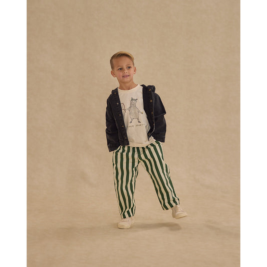 Baggy Pant || Green Stripe
