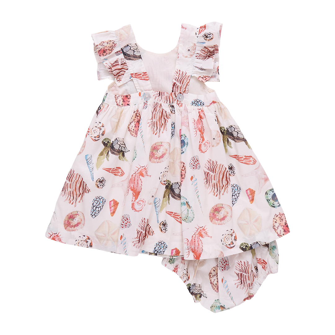 Baby Girls Liv Dress Set - Watercolor Shells