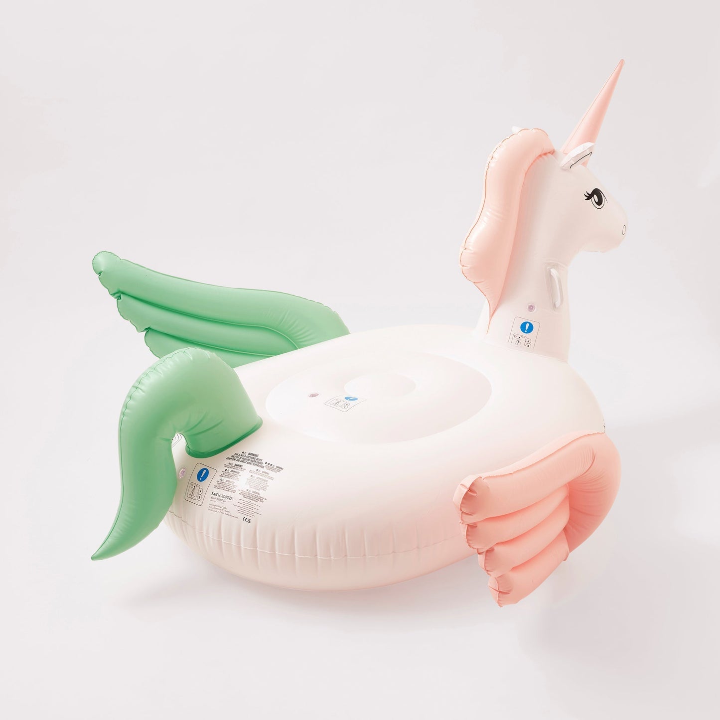 Luxe Ride-On Unicorn Pool Float Coral Ombre