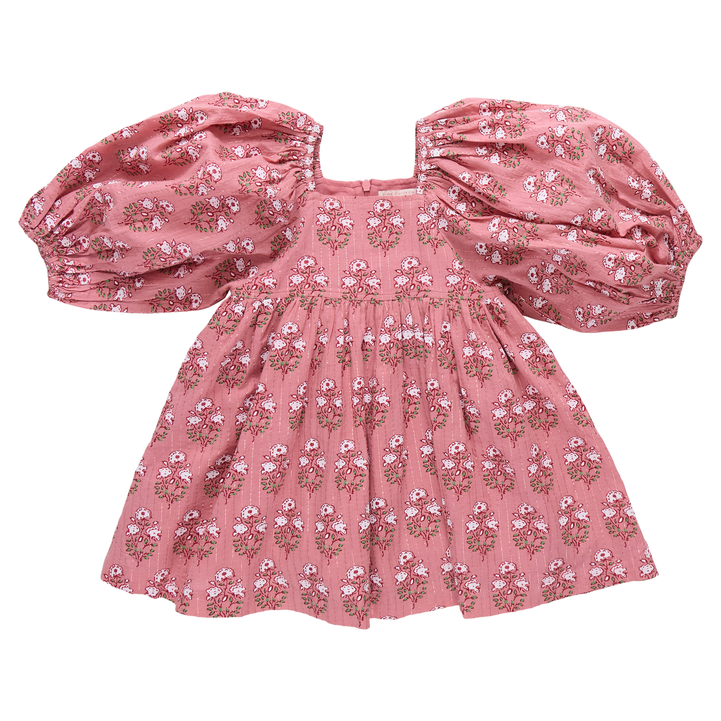 Girls Mary Barrett Dress - Pink Strawflower