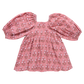 Girls Mary Barrett Dress - Pink Strawflower