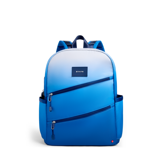 Kane Double Pocket Large Backpack - Blue Gradient Diagonal