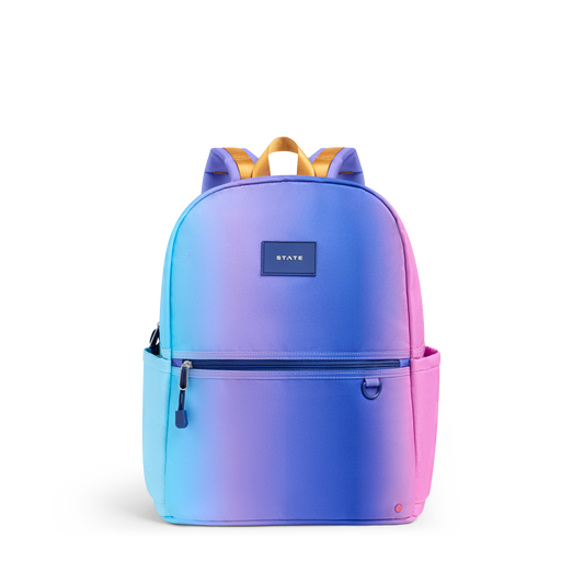 Kane Double Pocket Large Backpack - Blue/Pink Gradient