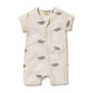 TINY TURTLE ORGANIC BOYLEG ZIPSUIT