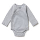 Organic Stripe Rib Kimono Bodysuit