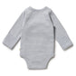 Organic Stripe Rib Kimono Bodysuit