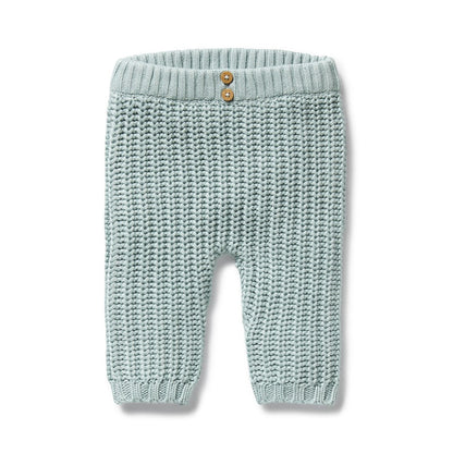 Duck Egg Organic Knitted Legging by Wilson and Frenchy – made from organic cotton