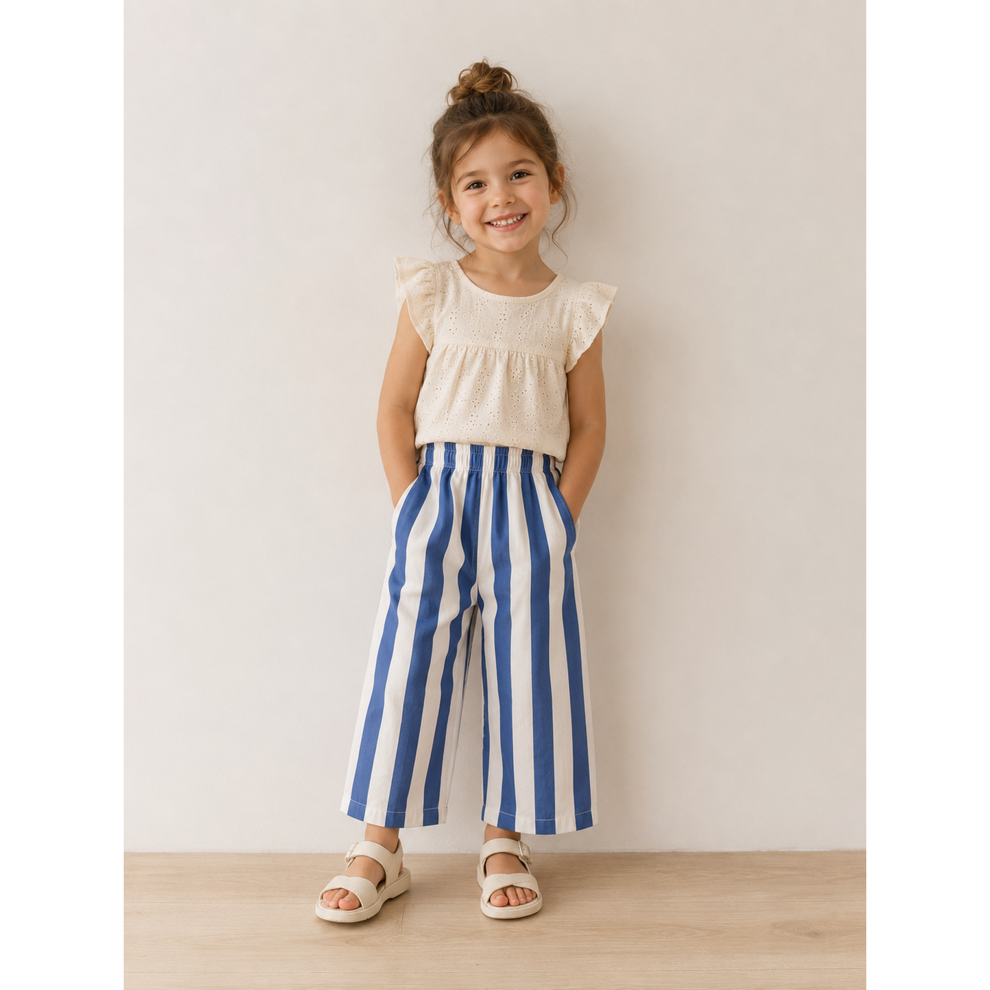 Blue Wide Leg Pant