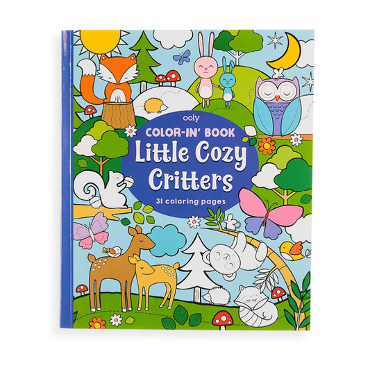 OOLY - Color-in' Book: Little Cozy Critters (8" x 10"; 31 Pages)