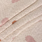Loving Hearts - Organic Jacquard Sweater Knit Baby Blanket: Natural / One Size